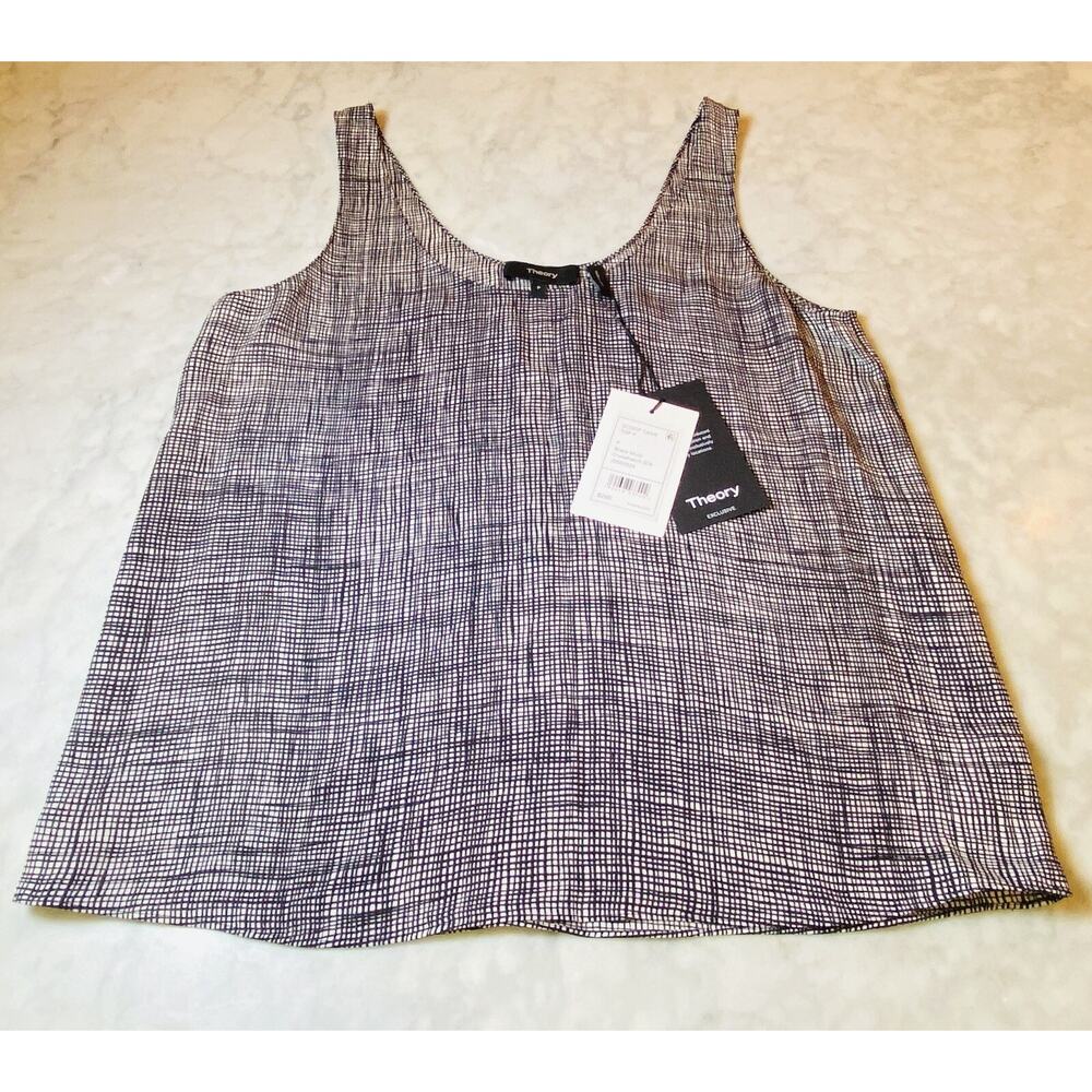 THEORY-Limited Edition Silk Scoop Tank-Women’s Petite-Retail $265-Rare-Sold Out